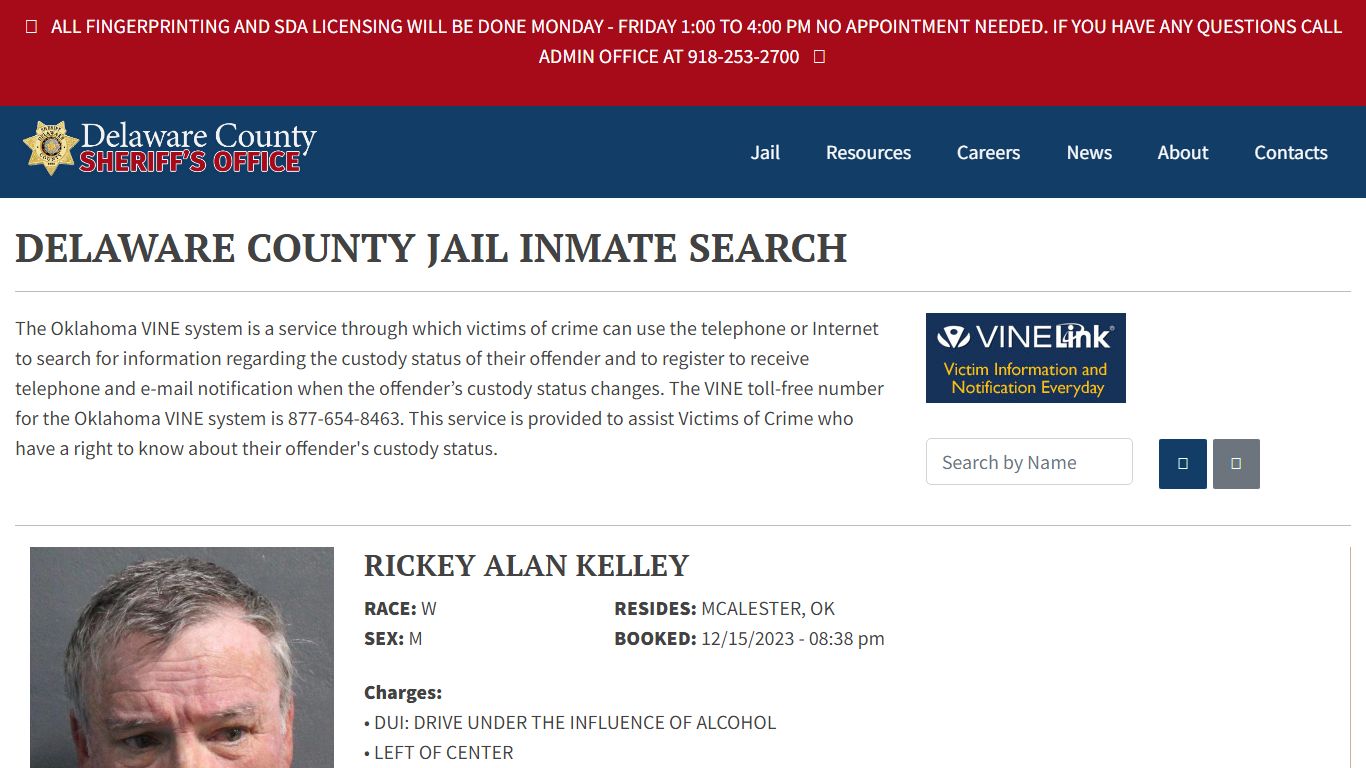Inmate Search - Delaware County Sheriff's Office
