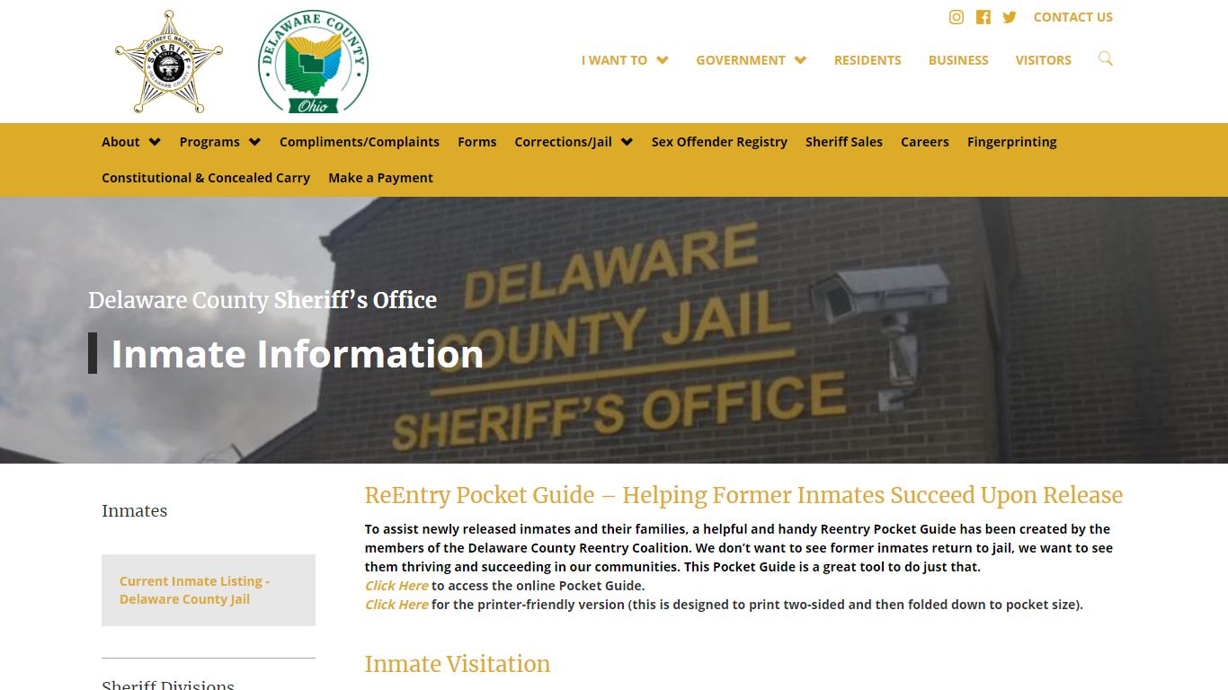 Inmate Information - Sheriff